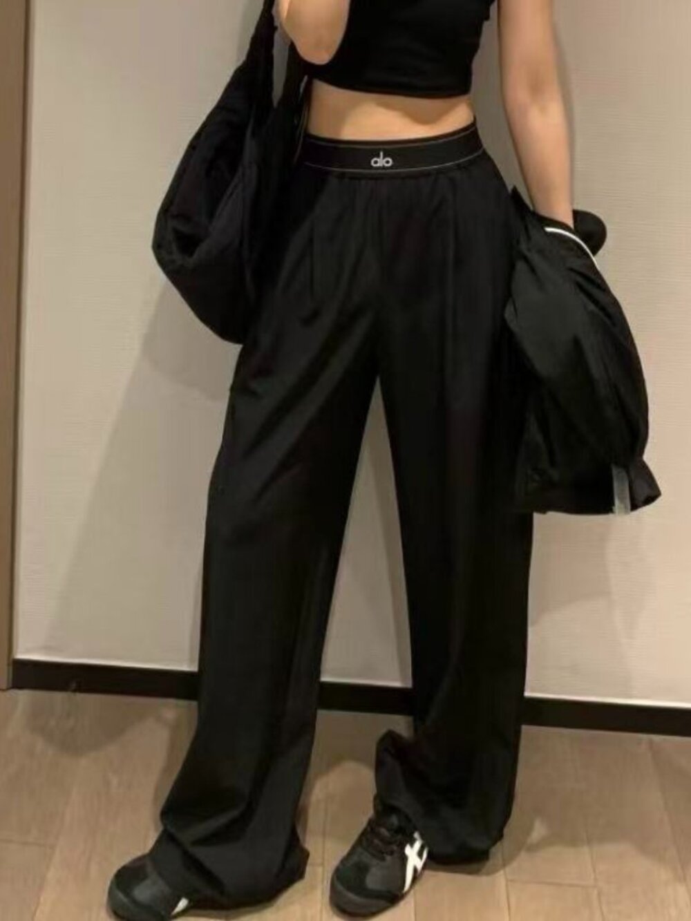 Regular ALO Yoga Suit Up Black Pants 🧘‍♀️ Leg-Lengthening,Work/Casual,NWT 👖